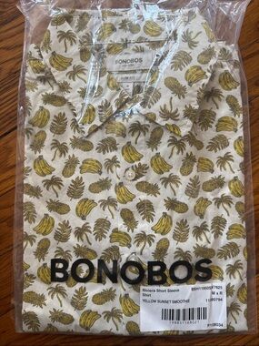 Rare NWT Bonobos Riviera Short Sleeve Shirt in Yellow Sunset Smoothie